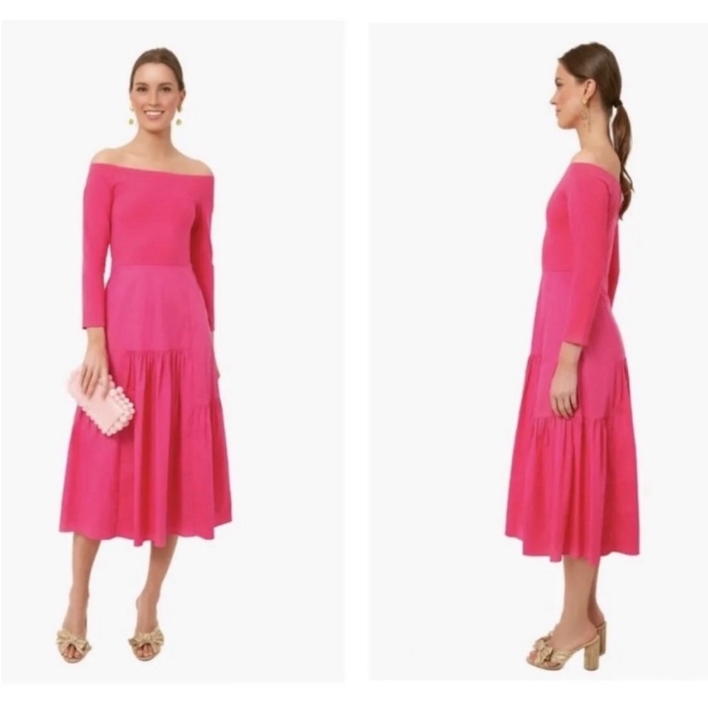 Tuckernuck x Cameran Eubanks Wimberly Camilla Pink Marissa Midi Dress MEDIUM